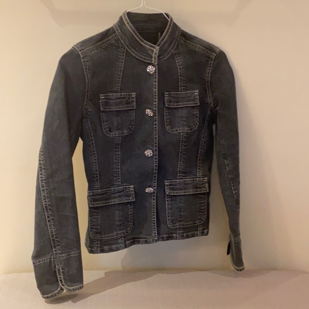 Beautiful Tahari S/P jean jacket